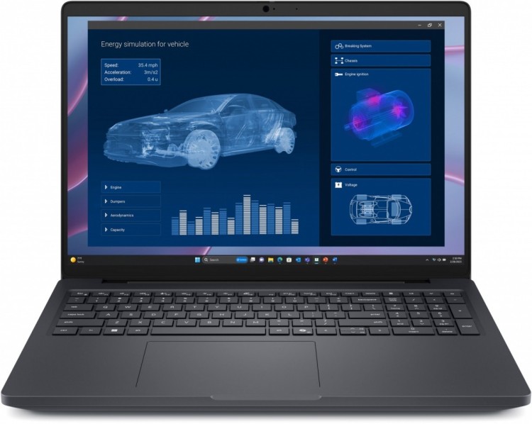 Dell Laptop Dell Pro Max 16 MC16255 Win11Pro AMD Ryzen 350|32GB|512GB|RTX PRO 500Blackwell 6GB|FgrPr&SmtCd|FHD Cam&Mic|WLAN+BT|16.0" FHD+|6 Cell|130W/