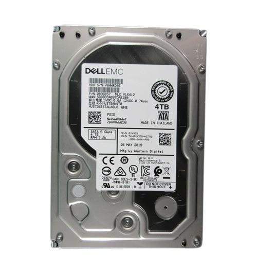 4TB HDD SATA 6Gbps 7.2K 512n 3.5in Hot-Plug CUS Kit