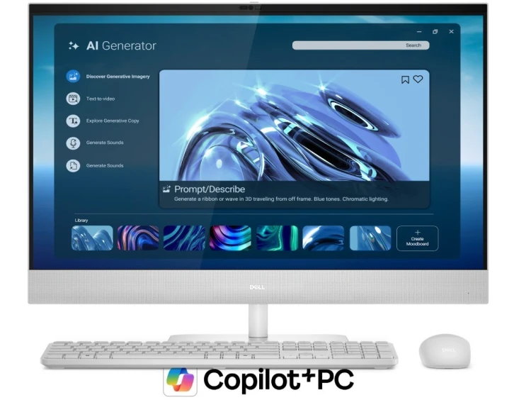 Dell Komputer Dell 27 All-in-One EC27260 W11Pro U7-355/32GB/1TB SSD/27.0 FHD Touch/Int/Cam/Mic/WLAN+BT/Kb/Mouse/3Y Dell Care Plus