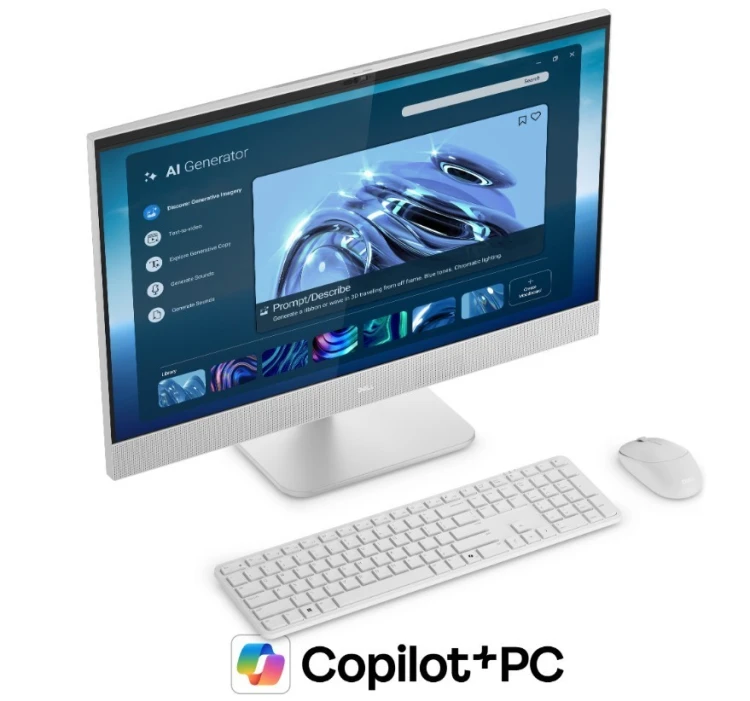 Dell Komputer Dell 27 All-in-One EC27260 W11Pro U7-355/32GB/1TB SSD/27.0 FHD Touch/Int/Cam/Mic/WLAN+BT/Kb/Mouse/3Y Dell Care Plus