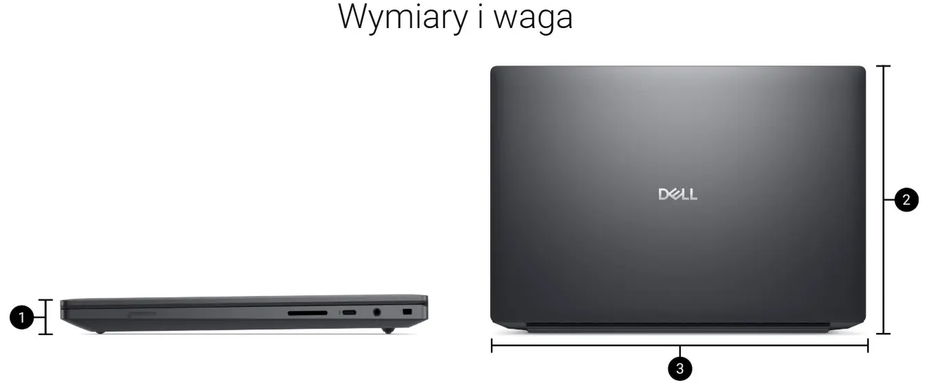 Wymiary Dell Pro Precision 7 14 PW714260